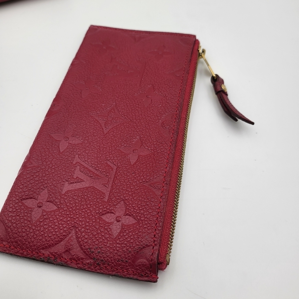 LOUIS VUITTON Leather Empreinte Curieuse Wallet Aurore and Pouch. Authentic.. - Picture 15 of 16